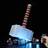 Kyglaring Kit déclairage LED sans modèle pour Lego Thors Hammer Mjolnir 76209 Deluxe - Sans kit de modèle RC 