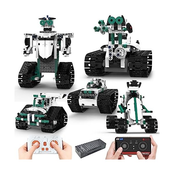 BEHOWL Stem Robot, Conception éducative 5 - en - 1 Jouet Cadeau pour Les garçons et Les Filles 8-14 Ans, Ensemble de Blocs pr