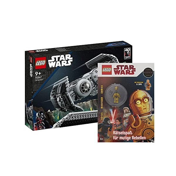 Lego Star Wars Kit de modélisation : Bombe TIE avec mini figurine Dark Vador 75347 + puzzle amusant pour les rebelles coura