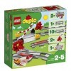 BRICKCOMPLETE Lego Duplo Lot de 2 jeux de construction : rails de chemin de fer 10882 et pont de chemin de fer et rails 10872