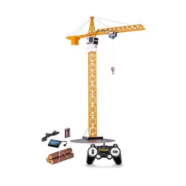 Carson- Cars 500907301 1:20 Tower Crane 2.4G 100% RTR, Grue, véhicule de Construction avec Fonctions, Piles et télécommande i