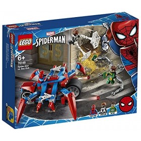 LEGO Super-Héros Marvel, Spider-Man contre Docteur Octopus 2 et 1, Set de construction avec Spider-Girl et moto, 106 pièces, 
