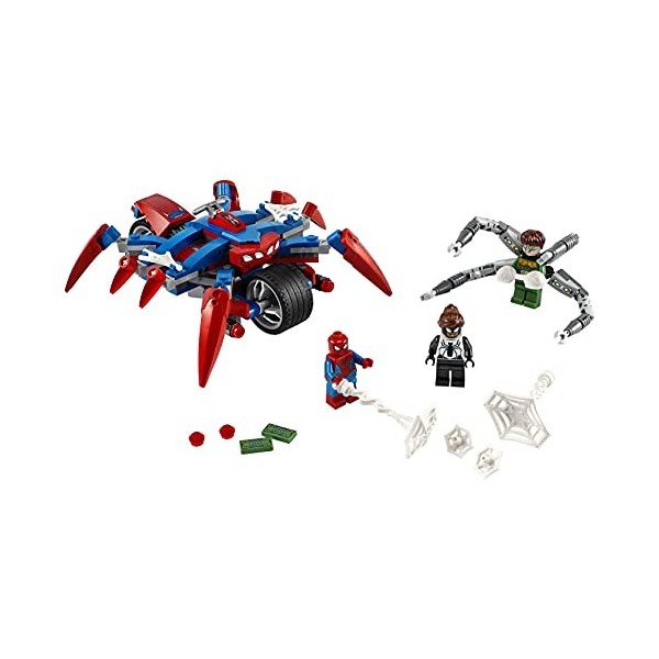 LEGO Super-Héros Marvel, Spider-Man contre Docteur Octopus 2 et 1, Set de construction avec Spider-Girl et moto, 106 pièces, 