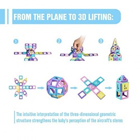 Blocs magnétiques 146 pièces Blocs de construction magnétiques pour enfants | Apprentissage et développement des macarons en 