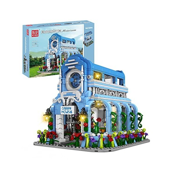 Addshiny Street Botanical Garden Building Blocks Kits Street View House avec lumières LED Jeu de Construction Jouets pour Enf