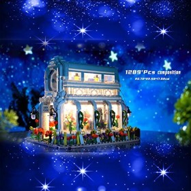 Addshiny Street Botanical Garden Building Blocks Kits Street View House avec lumières LED Jeu de Construction Jouets pour Enf