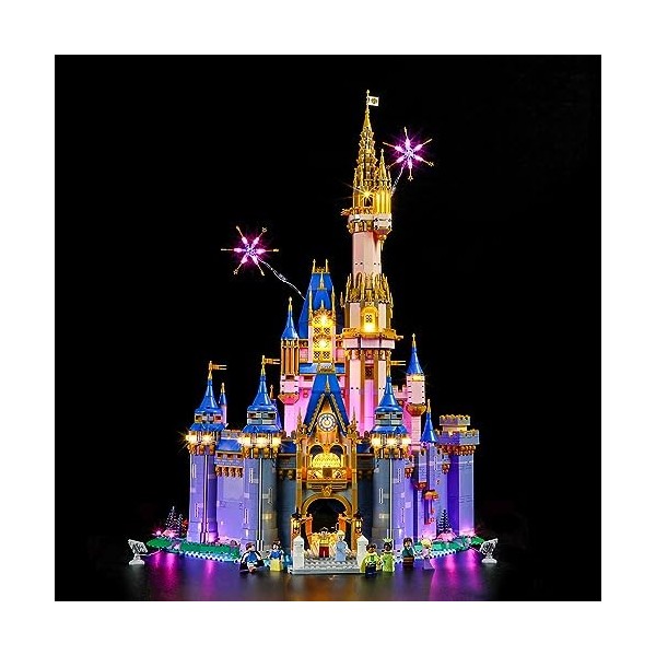 YEABRICKS LED Lumière pour Lego-43222 Disney Le château Disney Modèle de Blocs de Construction Ensemble Lego Non Inclus 