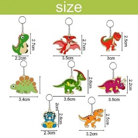 16 PièCes Porte CléS Dinosaure En Bois Porte Clé Enfant, Porte-CléS Dinosaure, Porte-CléS Dinosaure GarçOn, Porte-CléS Dinosa