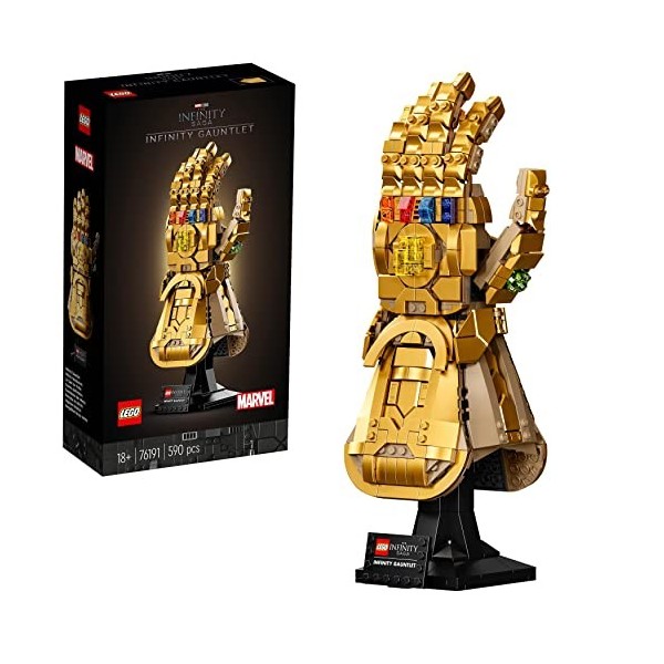 LEGO 76191 Marvel Le Gant De Lâ€™Infini: Modèle Thanos Ã€ Construire pour Adultes, Cadeau pour Fans De Marvel, Décoration De 