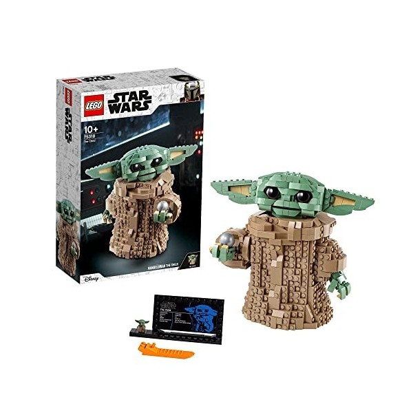 LEGO 75318 Star Wars L’Enfant: Kit de Construction de Bébé Yoda, pour Fans du Mandalorien, Collection et Décoration, Idée Cad