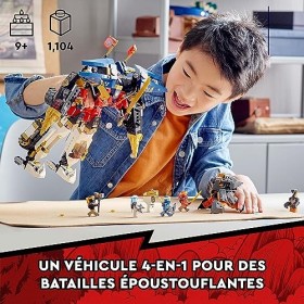 LEGO 71765 Ninjago Le Robot Ultra Combo Ninja 4 en 1, Jouet Voiture, Jet, Tank et 7 Minifigures pour Enfants +9 Ans avec bann