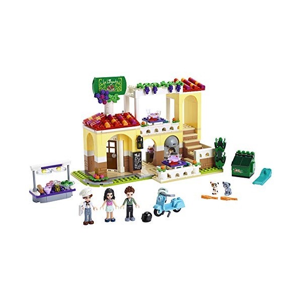 LEGO Friends Heartlake City Restaurant 41379 Restaurant Playset with Mini Dolls and Toy Scooter for Pretend Play, Cool Buildi