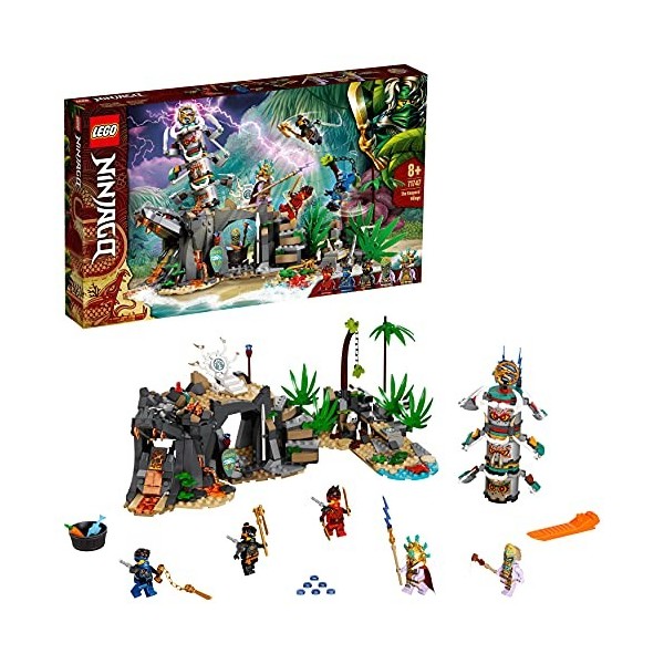 LEGO 71747 Ninjago Le Village des Gardiens avec Les Minifigurines Ninja Cole, Jay et Kai, Enfant de 8 Ans et +