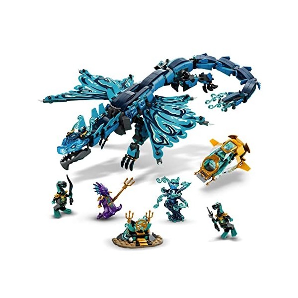 LEGO 71754 Ninjago Le Dragon de l’Eau: Jeu de Construction Ninja pour Enfants de 9 Ans et Plus, Cadeau Unique pour Fans de Ni