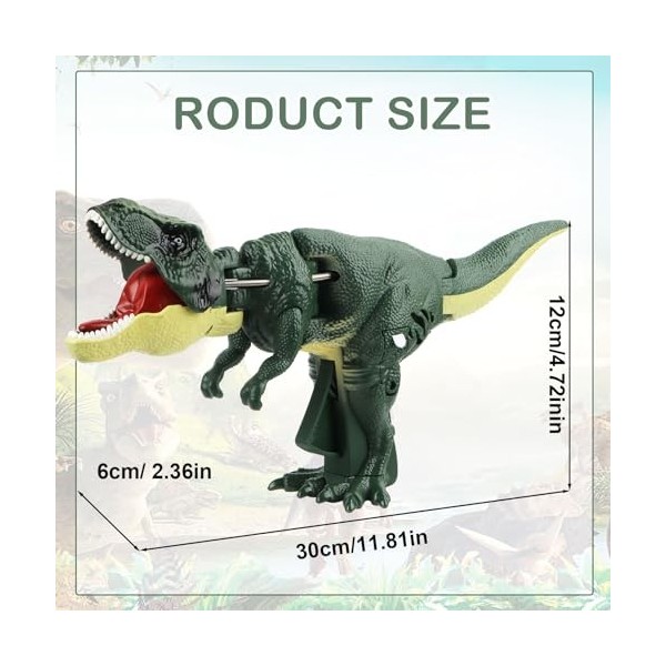 2xbiting doigt dinosaure jouet avec articulations flexibles figurine  d'action pour accessoires enfants torosaure brun