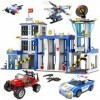 949 Pièces City Police Bâtiment Kit, City Commissariat de Police Blocs de Construction Jouets Set, avec Véhicules de Police, 