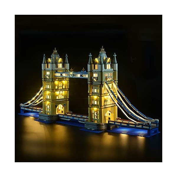 GEAMENT Jeu De Lumières pour Tower Bridge Modèle en Blocs De Construction - Kit Déclairage LED Compatible avec Lego Creator 