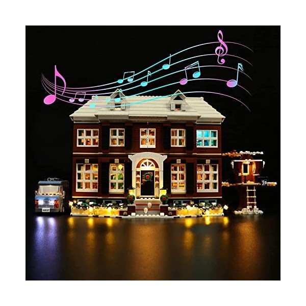 Ensemble déclairage LED pour Lego Lego Home Alone, Ensemble déclairage de décoration de Version Musicale pour Lego 21330 Id