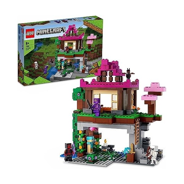 Lego Minecraft Set : Lego 21183 Minecraft Le terrain dentraînement + magazine Lego Minecraft avec un superbe supplément : Le