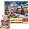 Calendrier de lavent 2023 Puzzle Adulte Enfant Cadeau de Noël, 24 Boîtes de Puzzles Pour Compte à Rebours Jusquà Noël Décor