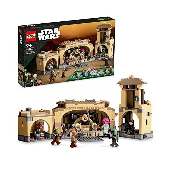 LEGO 75326 Star Wars La Salle du Trône De Boba Fett, Jouet à Construire pour Les Enfants de 9 Ans et Plus, avec Le Palais de 