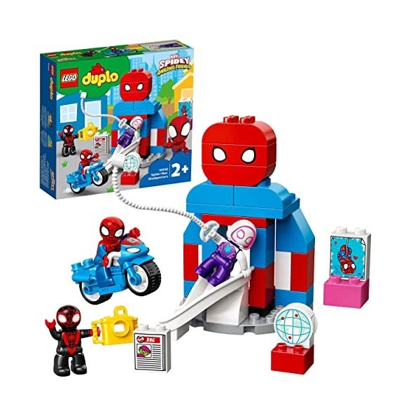 LEGO 10940 Duplo Marvel Le QG de Spider-Man, Jouet Enfant 2 Ans et Plus avec Figurines de Super Héros