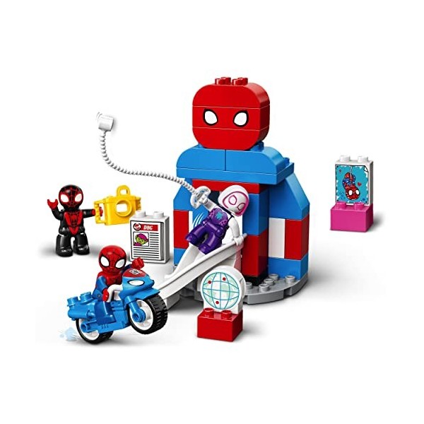 LEGO 10940 Duplo Marvel Le QG de Spider-Man, Jouet Enfant 2 Ans et Plus avec Figurines de Super Héros