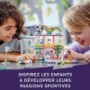 LEGO 41744 Friends Le Centre Sportif, Jouet de Construction avec Jeux de Football, Basketball et Tennis Plus Mur descalade e