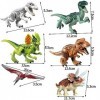 IQEPXTGO Dinosaurs Blocs de Construction Dinosaure Jouet Set 6pcs Dinosaurs T-Rex Tricératops, Velociraptor Modèle de Collect