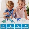 HOSSOM Kit de Peinture de Dinosaure, Dinosaure Jouet Kit de Peinture Dinosaures, Kit Peinture avec 18 Figurines, Kits de Lois