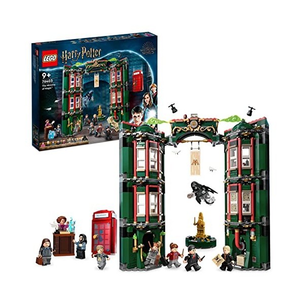 LEGO 76403 Harry Potter Le Ministère de la Magie, Jouet avec 12 Minifigurines et Une Fonction de Transformation, Idée de Cade