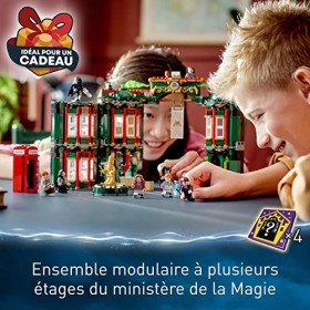 LEGO 76403 Harry Potter Le Ministère de la Magie, Jouet avec 12 Minifigurines et Une Fonction de Transformation, Idée de Cade