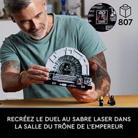 LEGO 75352 Star Wars Diorama de la Salle du Trône de l’Empereur, Maquette avec Sabres Laser, Retour du Jedi 40e Anniversaire,