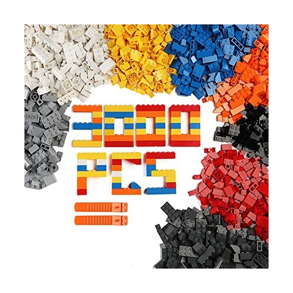 BIOZEA Lot de 3000 Briques de Construction Classiques pour Enfants, Jouets éducatifs, compatibles avec Les Briques Lego Class