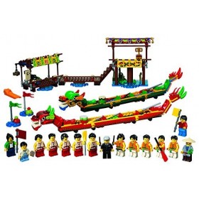 LEGO Dragon Boat Race - Stage Dragon Boat Race and Paddle for Victory !