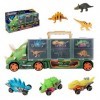 Teamsterz Transporteur Tricératops Beast Machines de Gros Jouets de Dinosaures avec Camion, Voitures et Figurines de Dinosaur