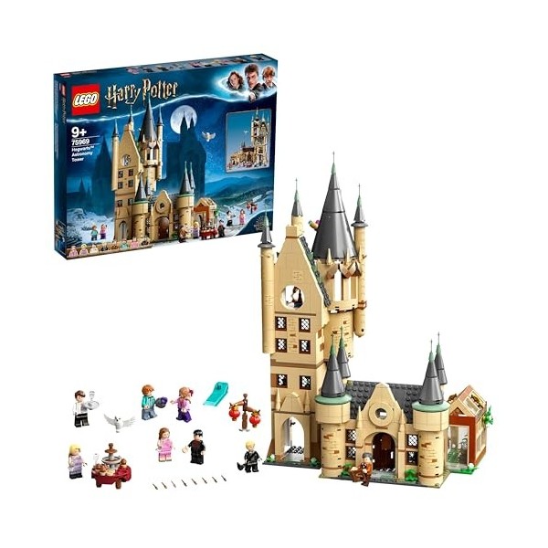 LEGO 75969 Harry Potter La Tour dAstronomie de Poudlard, Jeu de Construction, Figurines Hermione, Ron, Malefoy, Jouet de Châ