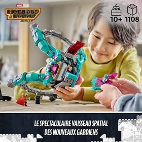 LEGO 76255 Marvel Le Nouveau Vaisseau des Gardiens Volume 3, Jouet Navette Spatial des Gardiens de la Galaxie avec Minifiguri