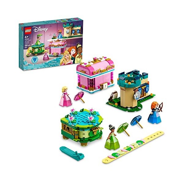 LEGO Disney Aurora, Merida and Tiana’s Enchanted Creations 43203 Building Kit. Jewelry Box Set for Kids Aged 6+ 558 Pieces 