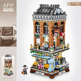 LOZ Building Blocks Educational Toy Architecture Subway Station with Passengers Singer Waiting Room Houses Model Building