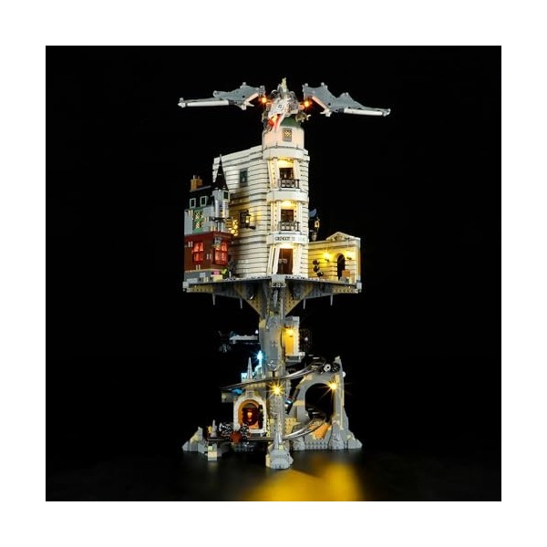 BRIKSMAX Kit d’éclairage à LED pour Lego Harry Potter La Banque des sorciers Gringotts – Édition Collector - Compatible with 