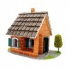 Teifoc 5200 Kit de construction en pierre – Maison de vacances, maison à construire soi-même avec 320 composants, jouet éduca