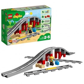 LEGO DUPLO - Le Train à Vapeur - 10874 + Les Rails et le Pont du Train – 10872