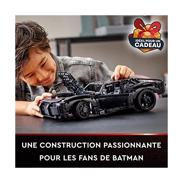 LEGO 42127 Technic Batmobile De Batman : Modèle De Voiture De Collection avec Briques Lumineuses, Idéal pour Les Fans De DC C