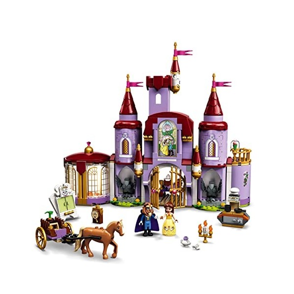 LEGO 43196 Disney Le château de la Belle et la Bête, Jouet du Film Disney avec Mini Figurines