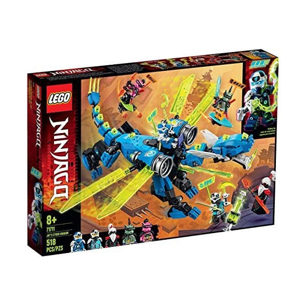 LEGO NINJAGO, Le cyber dragon de Jay, Set de construction avec figures Jay, Nya et Unagami, Figures daction Prime Empire, 12