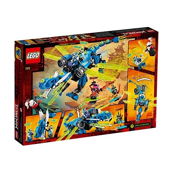 LEGO NINJAGO, Le cyber dragon de Jay, Set de construction avec figures Jay, Nya et Unagami, Figures daction Prime Empire, 12