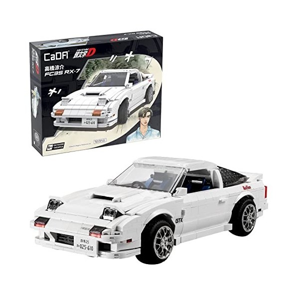 CaDA Mazda RX-7 FC3S Kit de Construction Automobile - Modèle Réduit Réaliste 1:12-1552 Pièces Briques pour Enfants et Adultes