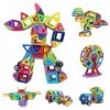 Aulaya Lot de 109 Blocs de Construction magnétiques pour Enfants - Blocs magnétiques - Cadeau pour Enfants et Filles - À part