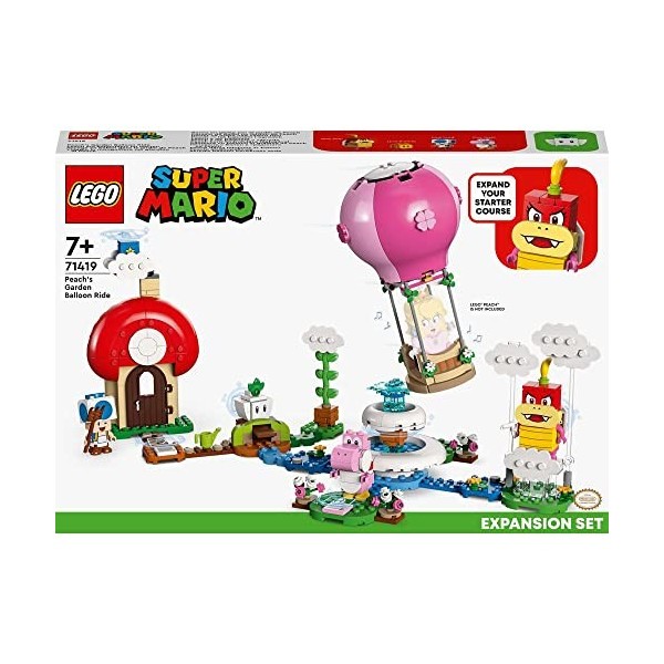 LEGO 71419 Super Mario Peachs Garden Kit dextension de 453 pièces avec Yoshi rose et crapaud bleu 2023